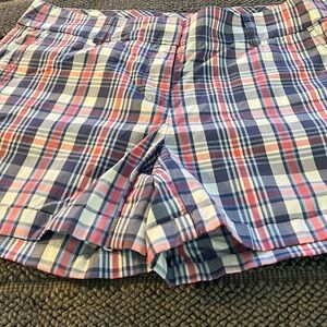 Vineyard Vines Plaid Women Shorts - Blue, Red, White